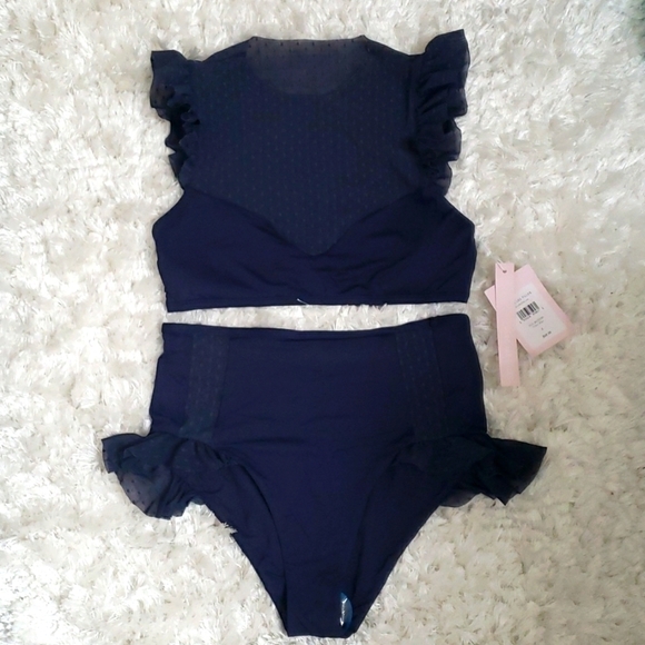 Avec Les Filles Other - AVEC les filles two peices lace swimsuit size L NWT
